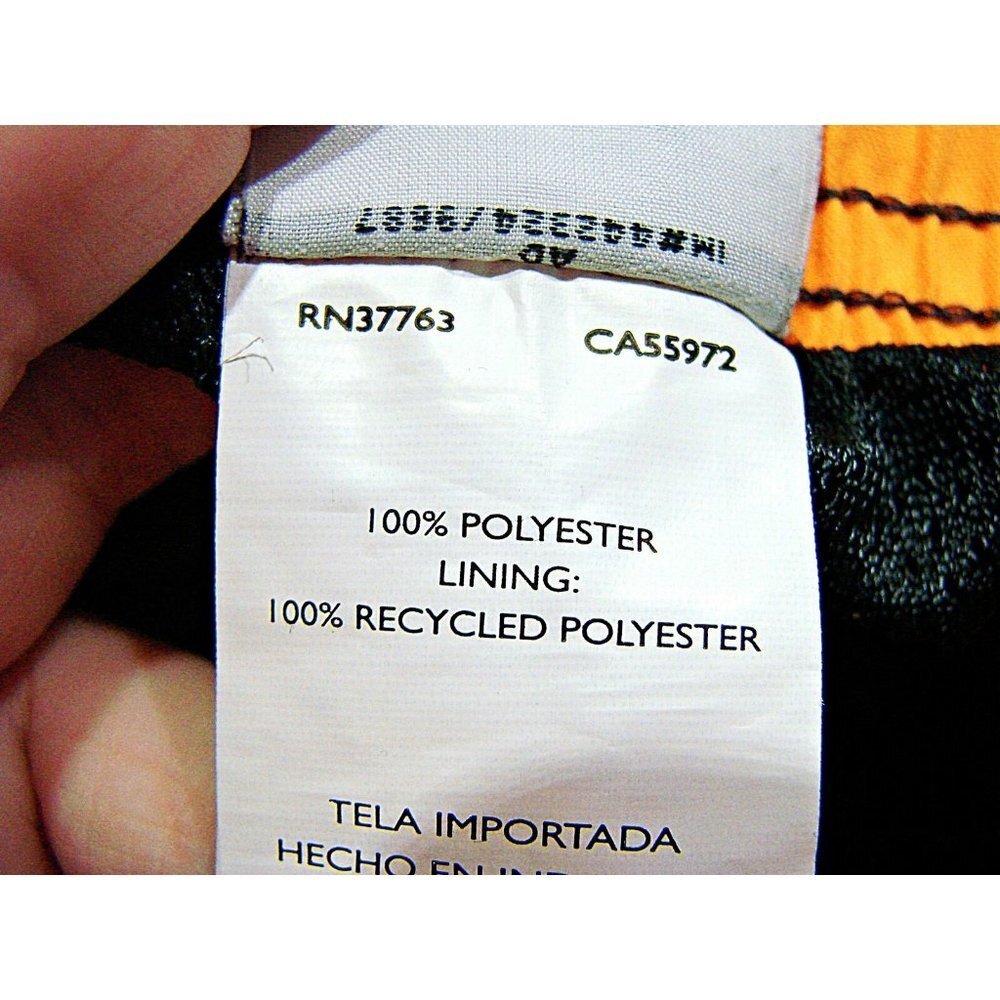 Nike Mens Drawstring Lined Swim Trunks Board Shorts Black Gray Yellow Size XL - Picture 4 of 12